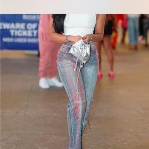 Sparkling Rhinestone Jeans